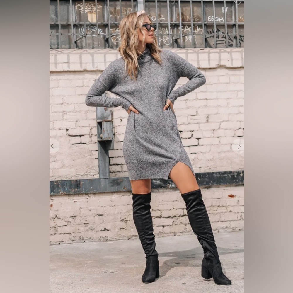 Lovestitch | Mock Neck Sweater Dress